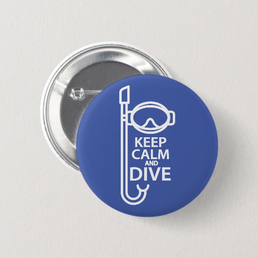 Houd rustig en duik ronde button 5,7 cm (Voorkant /achterkant)