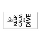 Houd rustig en duik rubberstempel (Afrduk)