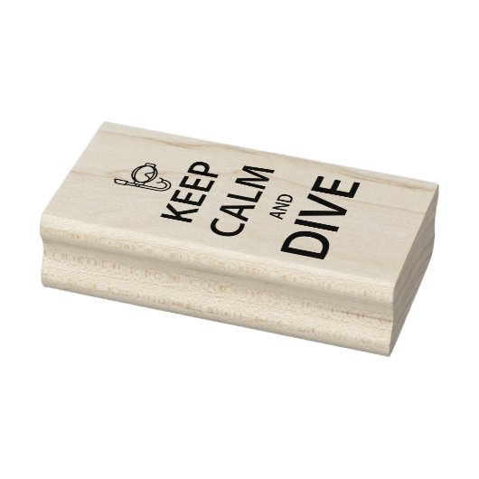 Houd rustig en duik rubberstempel (Stempel)