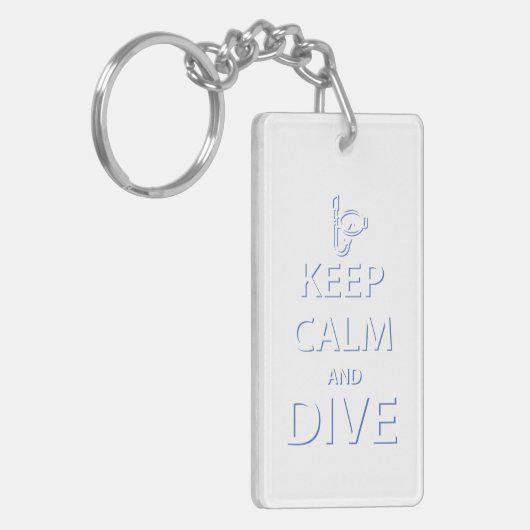 Houd rustig en duik sleutelhanger (Voorkant Links)