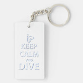 Houd rustig en duik sleutelhanger (achterkant)