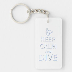 Houd rustig en duik sleutelhanger