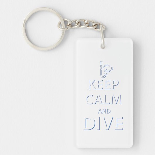Houd rustig en duik sleutelhanger (Voorkant)