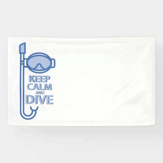 Houd rustig en duik spandoek (Horizontaal)