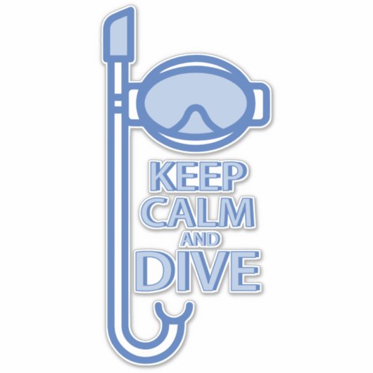 Houd rustig en duik sticker (Voorkant)