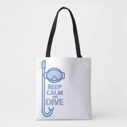 Houd rustig en duik tote bag (Voorkant)