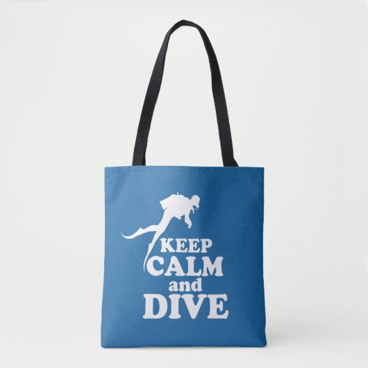 Houd rustig en duik tote bag (Voorkant)