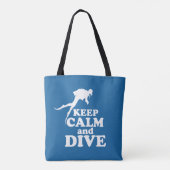 Houd rustig en duik tote bag (Achterkant)