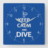 Houd rustig en duik vierkante klok (Voorkant)