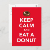 Houd rustig en eet een donut briefkaart op (Voorkant / Achterkant)