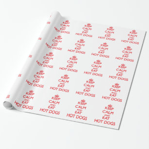 Houd rustig en eet Hot Dogs op Cadeaupapier