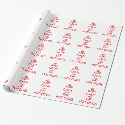 Houd rustig en eet Hot Dogs op Cadeaupapier (Uitgerold)