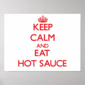 Houd rustig en eet Hot Sauce Poster (Voorkant)