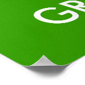 Houd rustig en ga naar groen poster |  (Hoek)