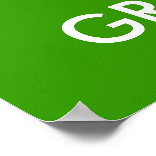 Houd rustig en ga naar groen poster | (Hoek)