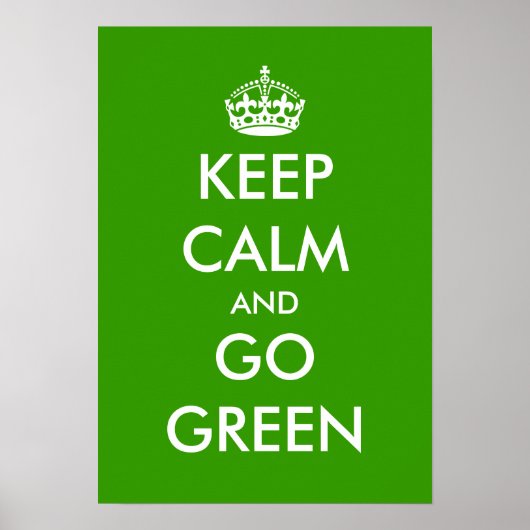 Houd rustig en ga naar groen poster |  (Voorkant)