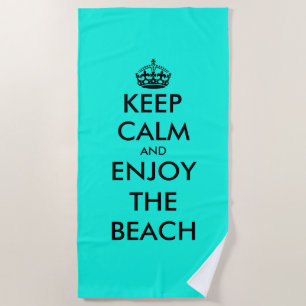 Houd rustig en geniet van het grappige zomercitaat strandlaken