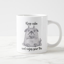 Houd rustig en geniet van uw thee/persoonlijk gepe grote koffiekop