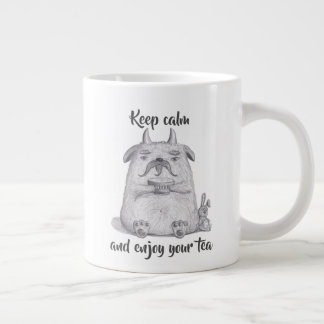 Houd rustig en geniet van uw thee/persoonlijk gepe grote koffiekop