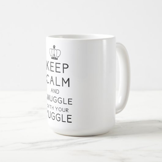 Houd rustig en knuffel met uw Mok (Voorkant rechts)