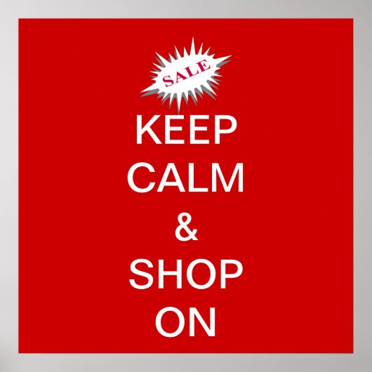 Houd rustig en koop de winkel aan poster (Voorkant)