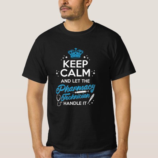 Houd rustig en laat de apotheker omgaan t-shirt (Voorkant)