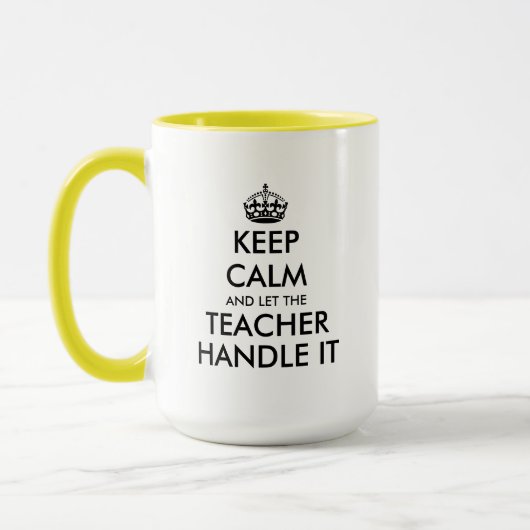 Houd rustig en laat de leraar het grappig aanpakke mok (Links)