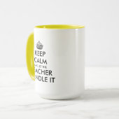 Houd rustig en laat de leraar het grappig aanpakke mok (Voorkant links)