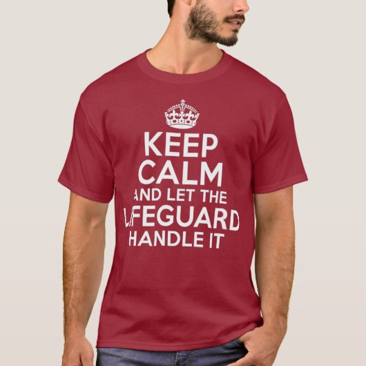 Houd rustig en laat de Lifeguard handvat T-shirt (Voorkant)
