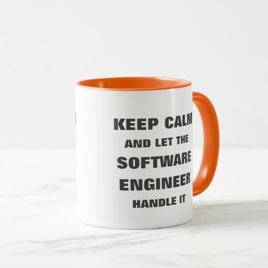 Houd rustig en laat de software engineer het oplos mok (Voorkant rechts)