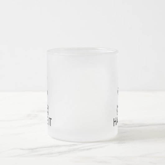 Houd rustig en laat het (blanco) grappig aanpakken matglas koffiemok (Center)