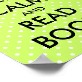 Houd rustig en lees boeken af op poster (Hoek)