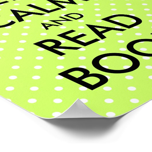 Houd rustig en lees boeken af op poster (Hoek)