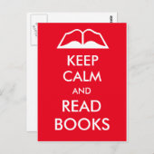 Houd rustig en lees boeken briefkaart (Voorkant / Achterkant)