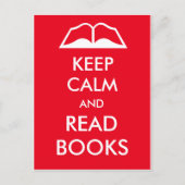 Houd rustig en lees boeken briefkaart (Voorkant)