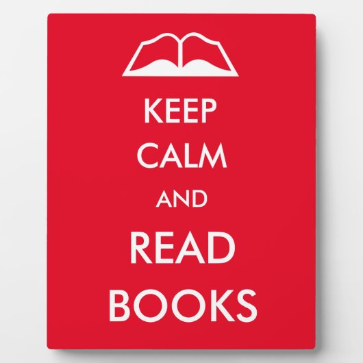 Houd rustig en lees boeken fotoplaat (Voorkant)