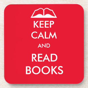 Houd rustig en lees boeken onderzetter