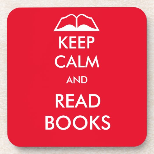 Houd rustig en lees boeken onderzetter (Voorkant)