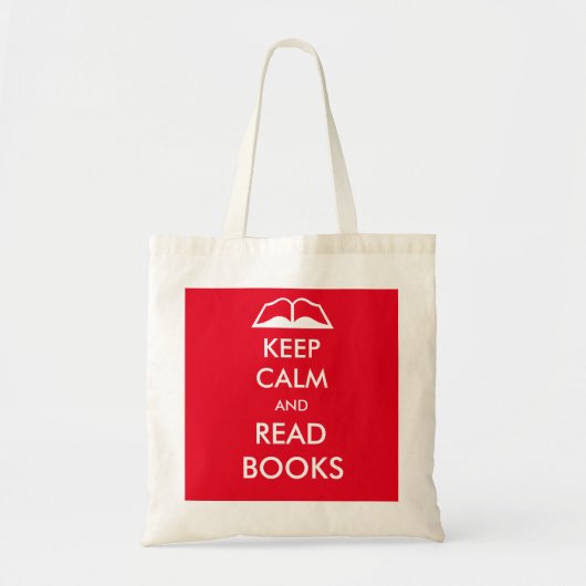 Houd rustig en lees boeken tote bag (Voorkant)