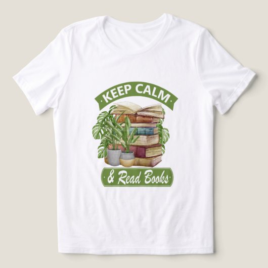 Houd rustig en lees een boek Tri-Blend shirt (Design voorkant)