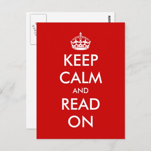 Houd rustig en lees het briefkaart voor (Voorkant / Achterkant)