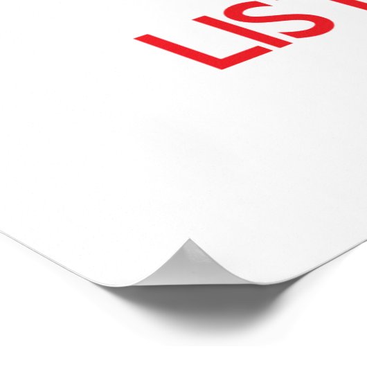 Houd rustig en luister naar OPERA Poster (Hoek)