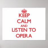 Houd rustig en luister naar OPERA Poster (Voorkant)