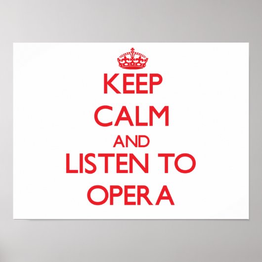 Houd rustig en luister naar OPERA Poster (Voorkant)