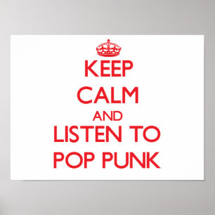 Houd rustig en luister naar PUNK POP Poster