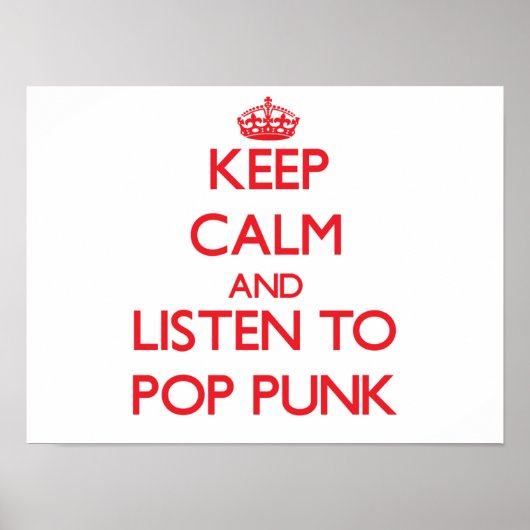Houd rustig en luister naar PUNK POP Poster (Voorkant)