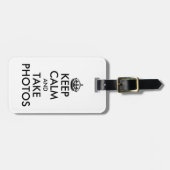 Houd rustig en neem foto's van grappige vakantie r bagagelabel (Voorkant horizontaal)