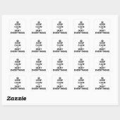 Houd rustig en ontken alles vierkante sticker (Vel)