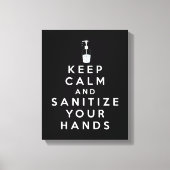 Houd rustig en ontsmet je handen canvas afdruk (Voorkant)