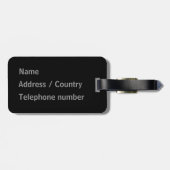 Houd rustig en reis door bagagelabel (Achterkant horizontaal)